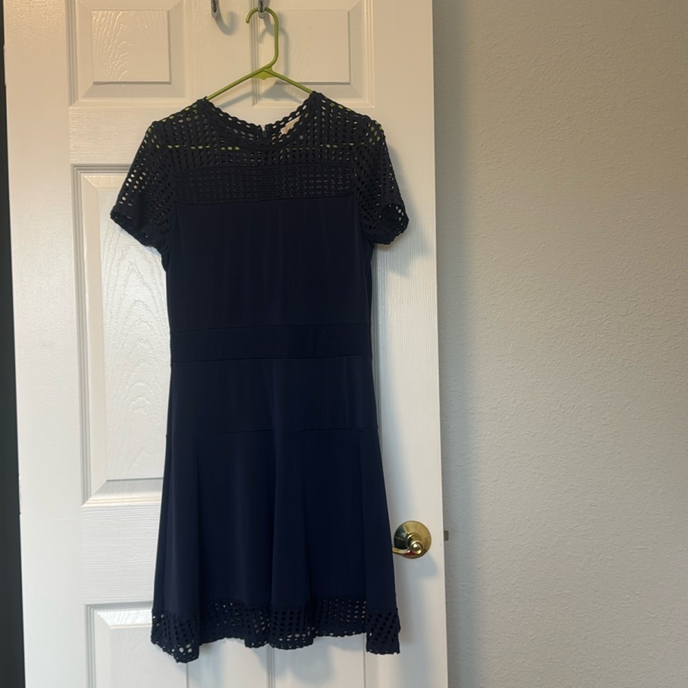 MICHAEL Michael Kors Navy Crochet Mini Dress